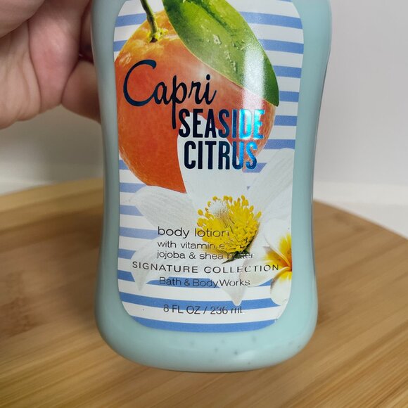 Bath & Body Works Capri Seaside Citrus Body Lotion 8 oz Shea Jojoba Butter - Picture 2 of 4